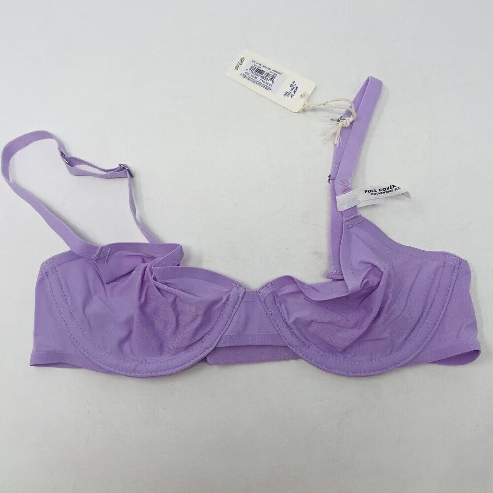 Aerie Smoothez Womens 32B Microfiber Full Coverage Underwire Bra in Purple 1230